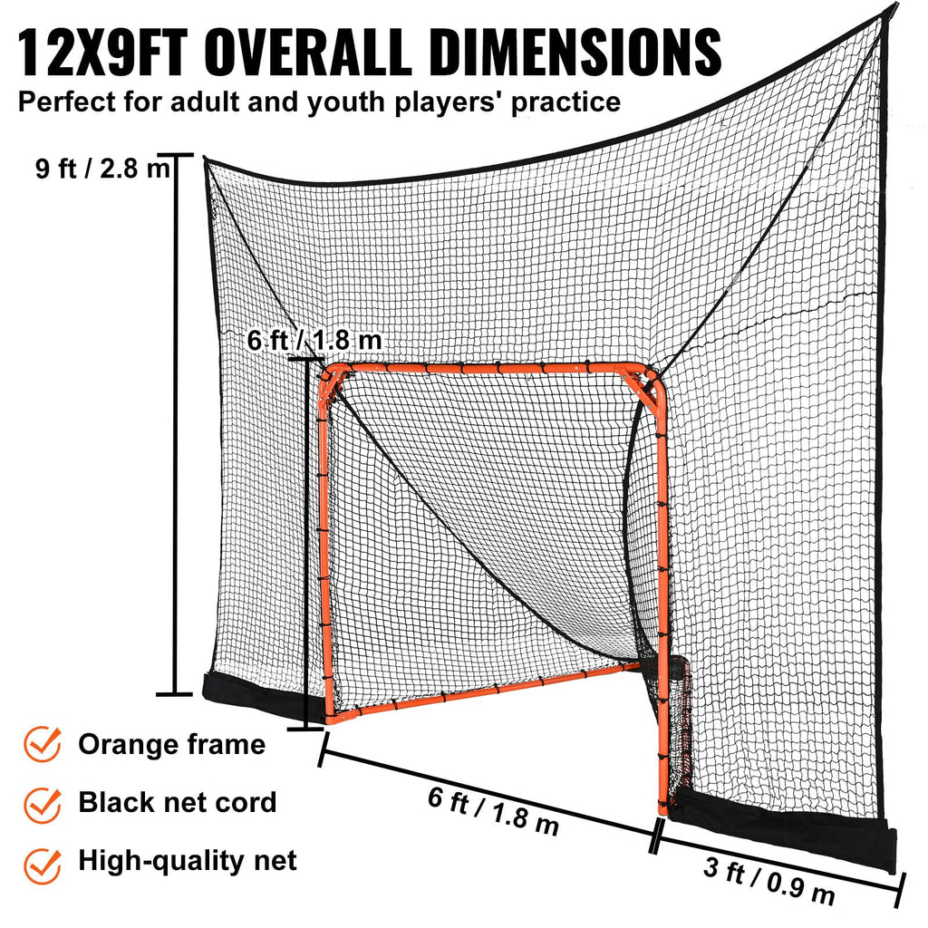 VEVOR Lacrosse Goal,Complete Portable Lacrosse Net Training Accessory Set
