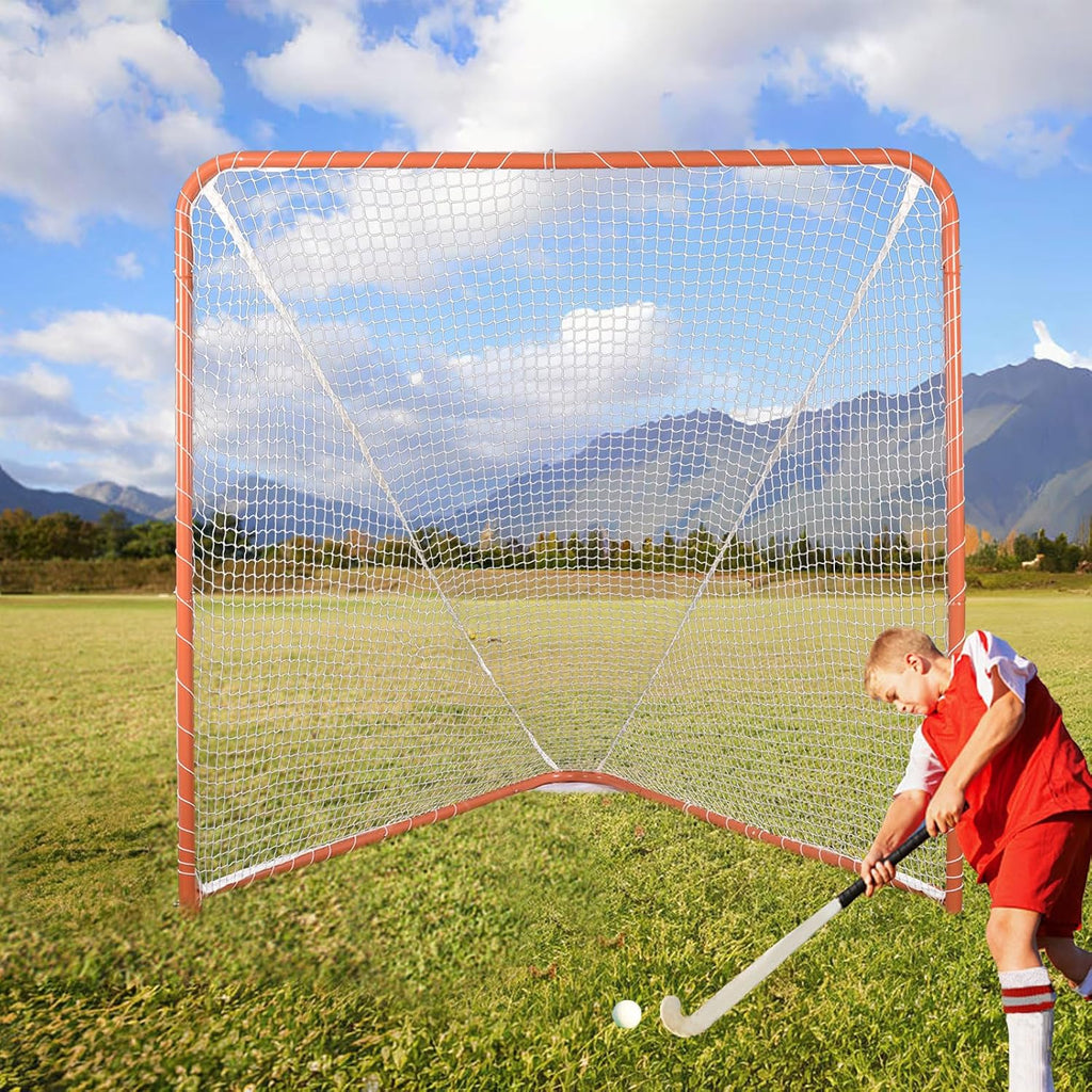Lacrosse Goal Net - Portable 6x6FT Steel Frame for Practice