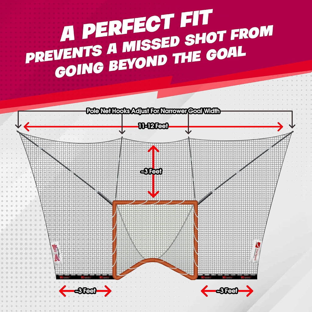 Shag Stop Lacrosse Backstop Net for Backyard, Strong Lacrosse Goal Backstop