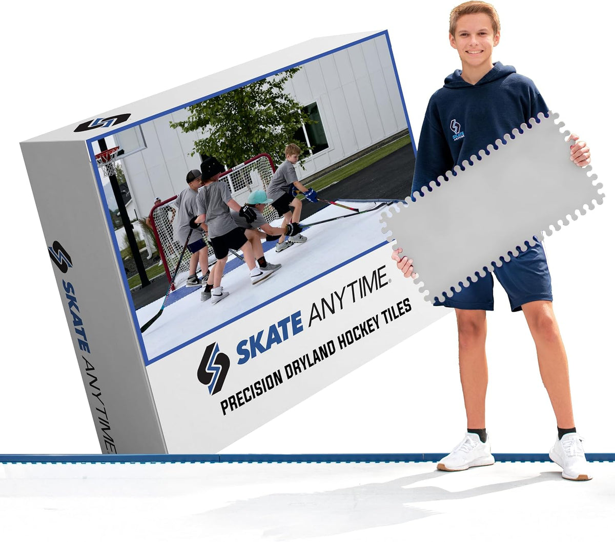 Skate Anytime Precision Dryland Hockey Tiles â Expandable Off-Ice Hockey Training Zones for Stickhandling, Passing & Shooting