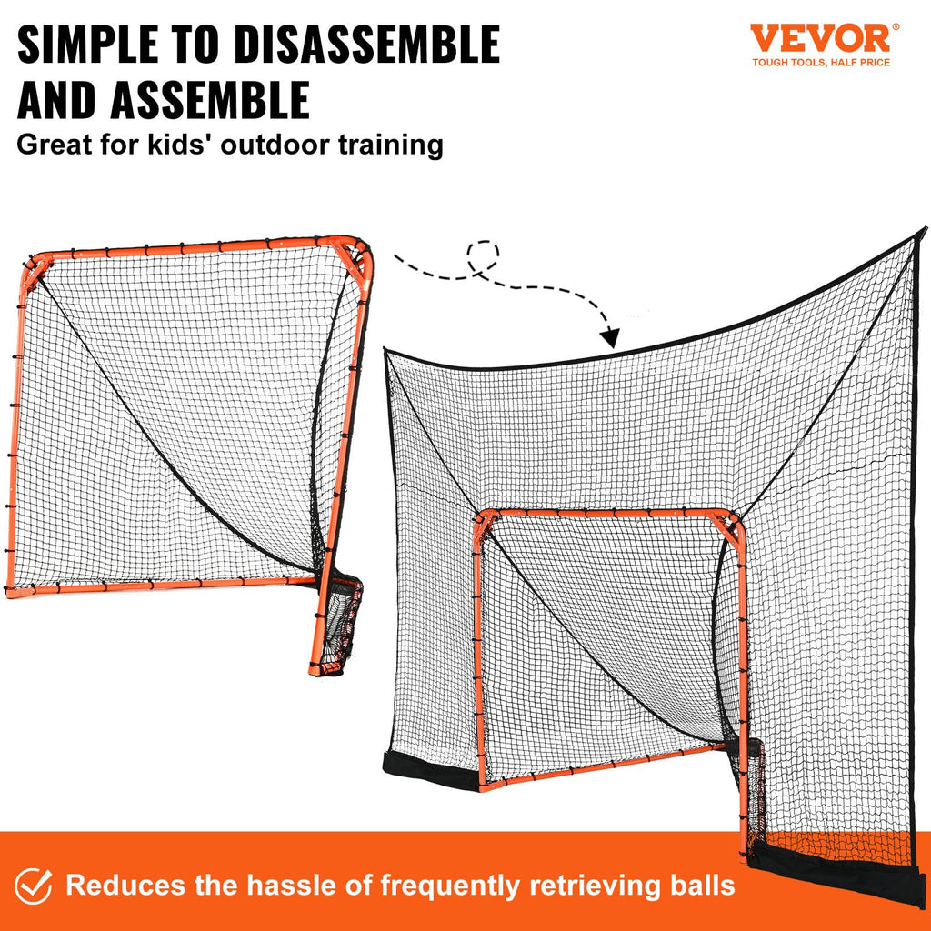 VEVOR Lacrosse Goal,Complete Portable Lacrosse Net Training Accessory Set