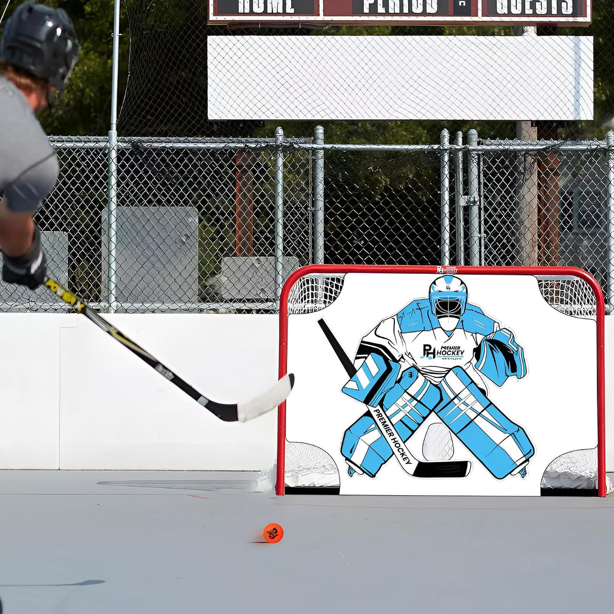 PS 54â Junior Steel Street Hockey Goal + Shooter Tutor