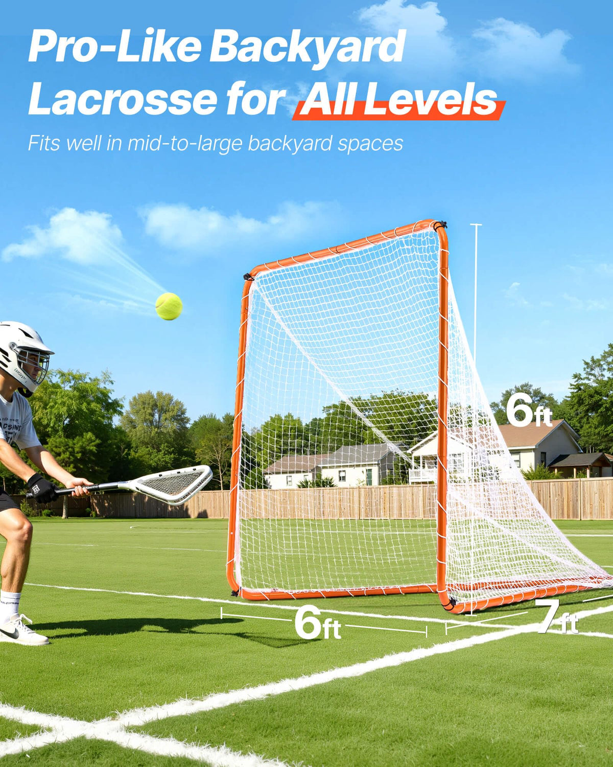 VEVOR Lacrosse Goal,Complete Portable Lacrosse Net Training Accessory Set