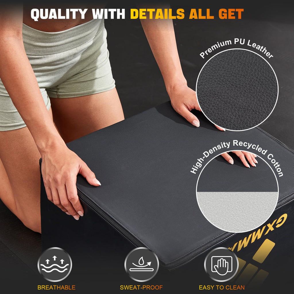 GXMMAT Hip Thrust Bench, Multi-Functional Hip Thrust Machine with Non-Slip Bottom Surface, Hip Thrust Box at Home Gym for Glute Bridge, Push-Ups, Squat, Ab Exercise, and All Body Workout Equipment