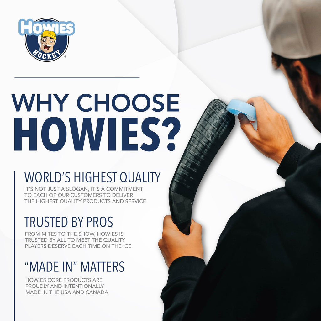 Howies White Hockey Tape | 1.5" Thick Tape for Hockey, Lacrosse, Sports| Multiple Pack Sizes | Strong Grip, Durable, Long-Lasting | Made in USA