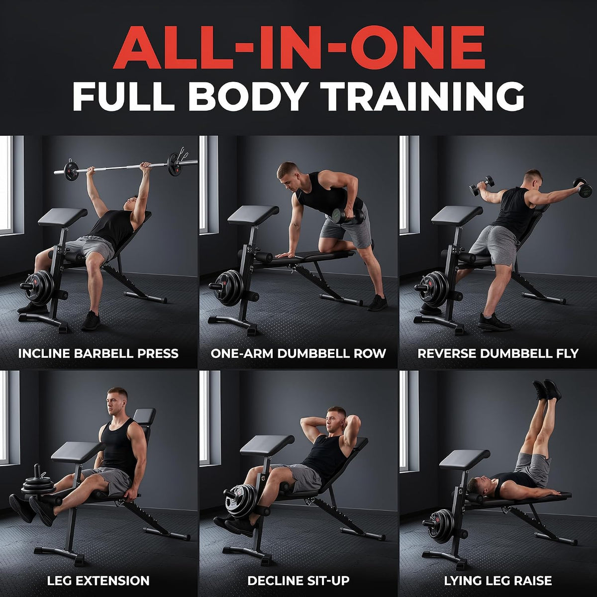 ANCHEER Adjustable Weight Bench for Home Gym