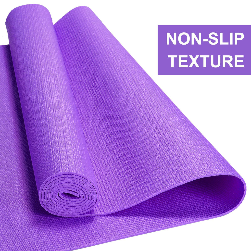 Funtery 3 mm Thin Yoga Mats Bulk, 68 x 24 in