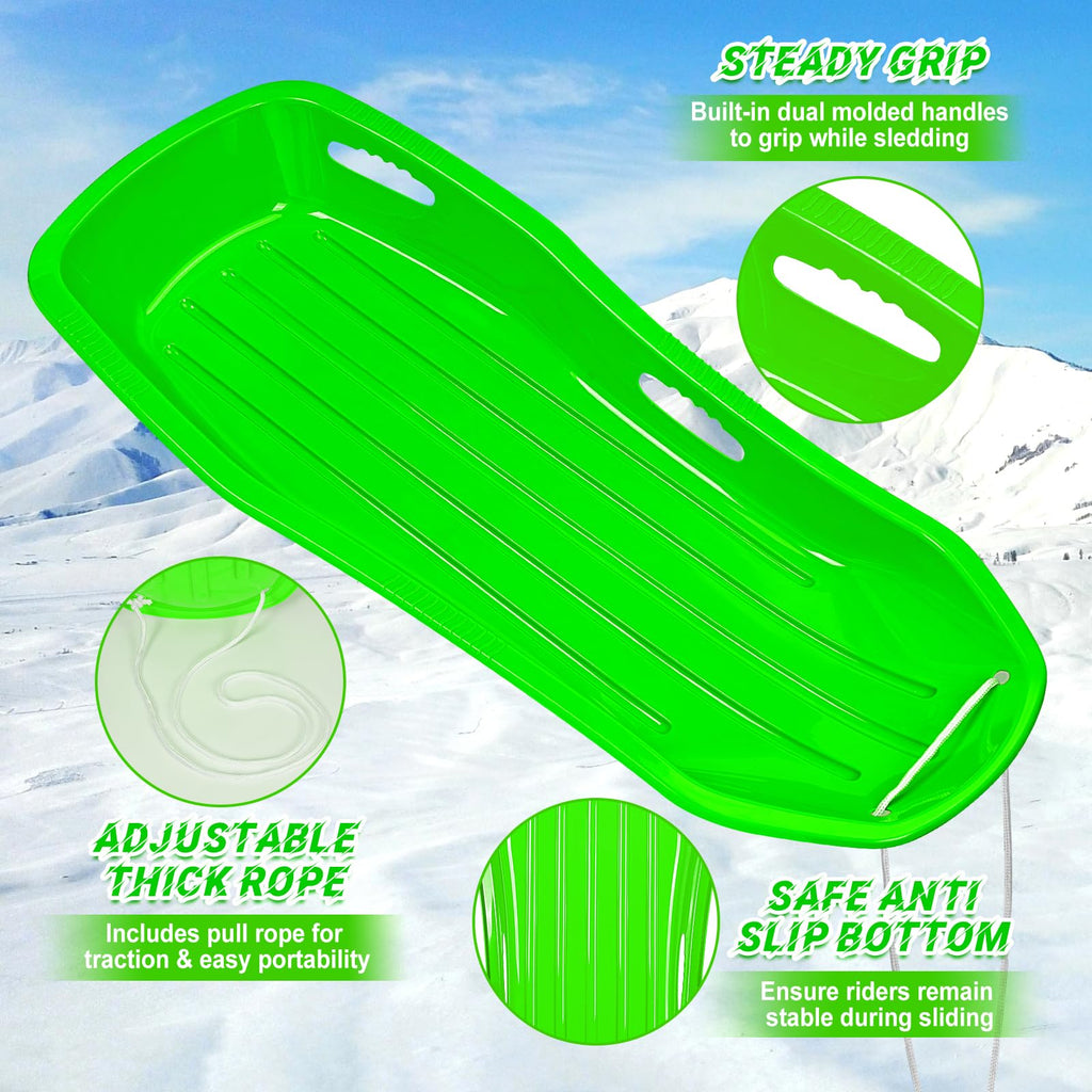 Large Sturdy Snow Sleds for Both Kids and Adults,48â