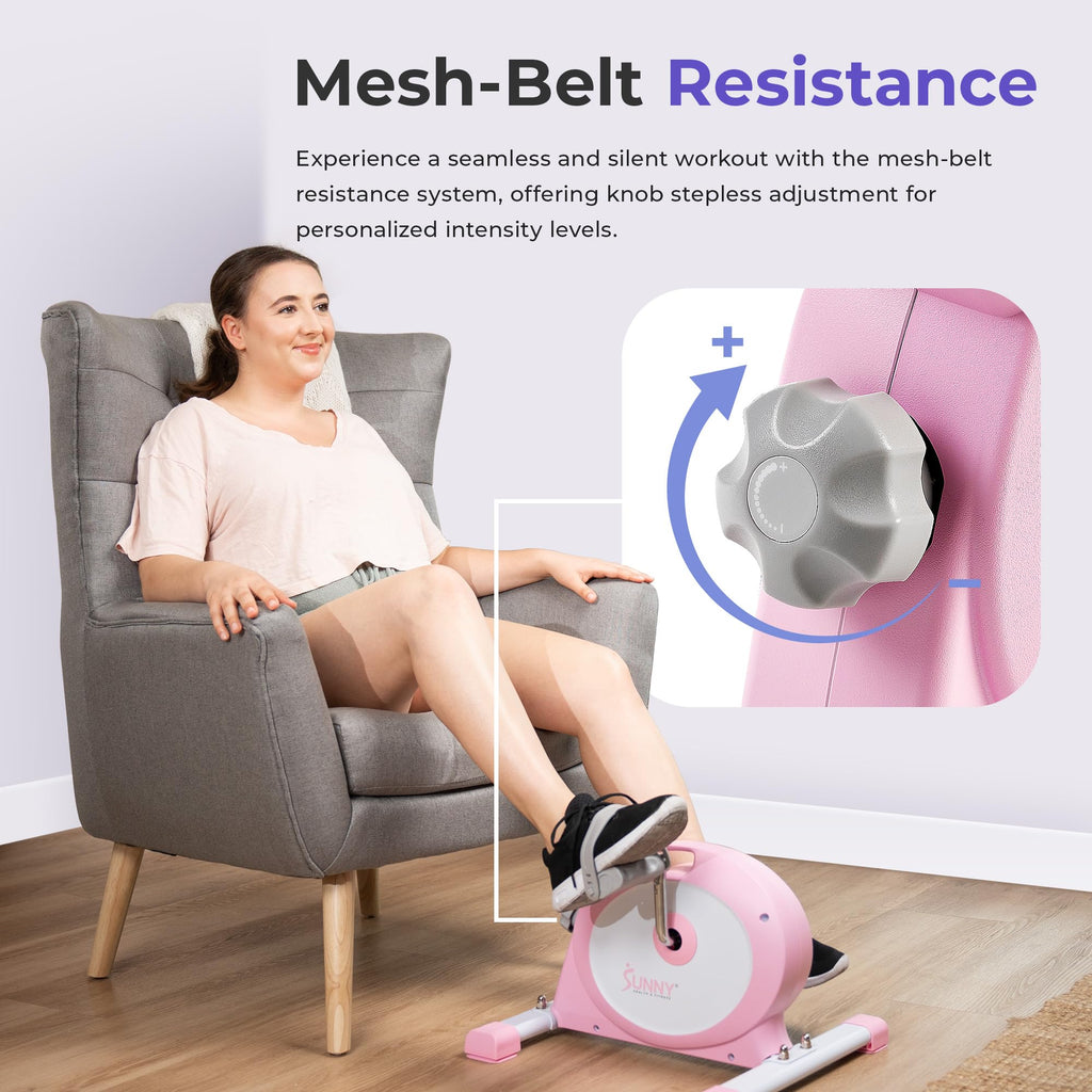 Sunny Health & Fitness Smart Mini Cycle, Under Desk Pedal Arm/Leg Exerciser