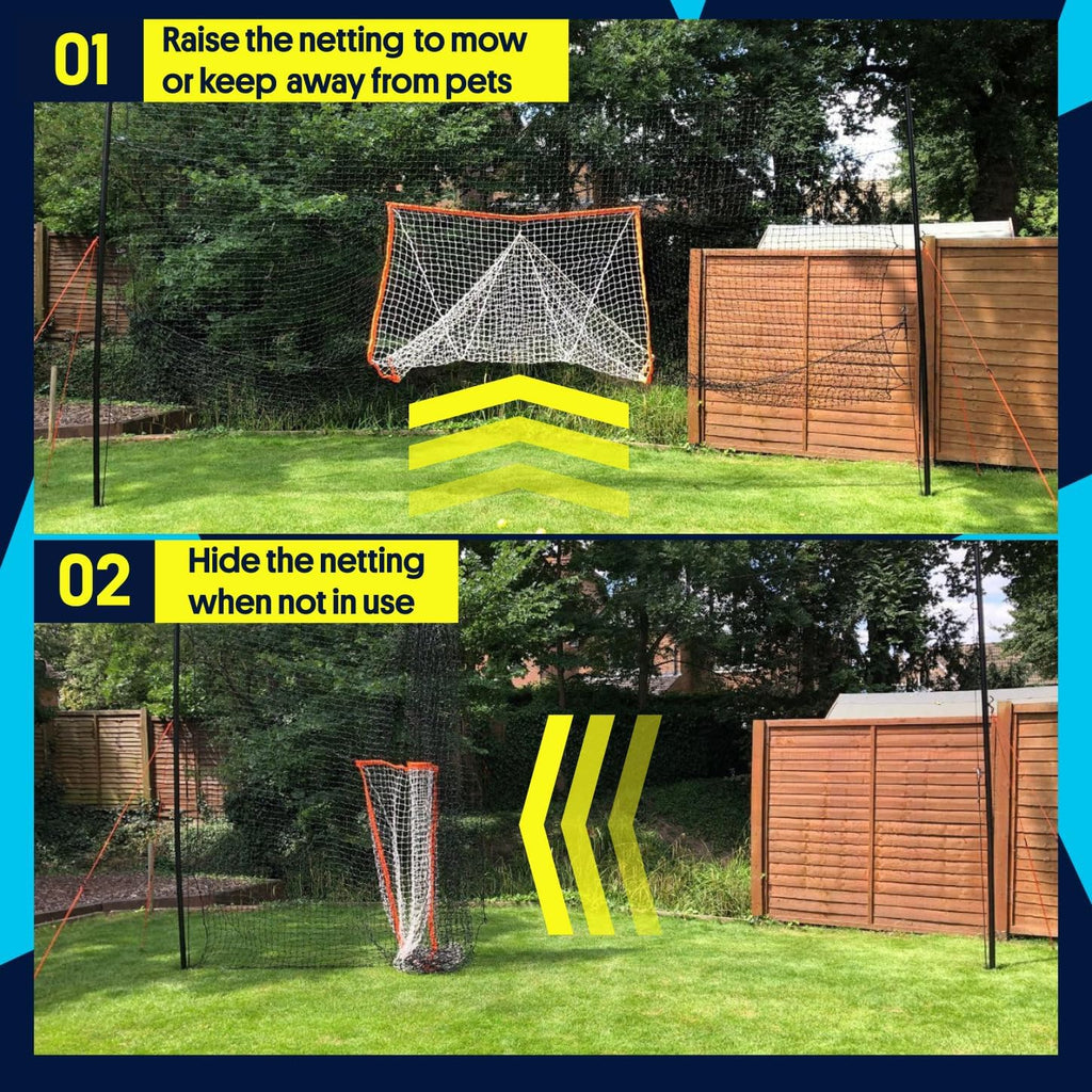 Open Goaaal Lacrosse Goal, Rebounder and Backstop Net, 6 x 6 ft Inside net