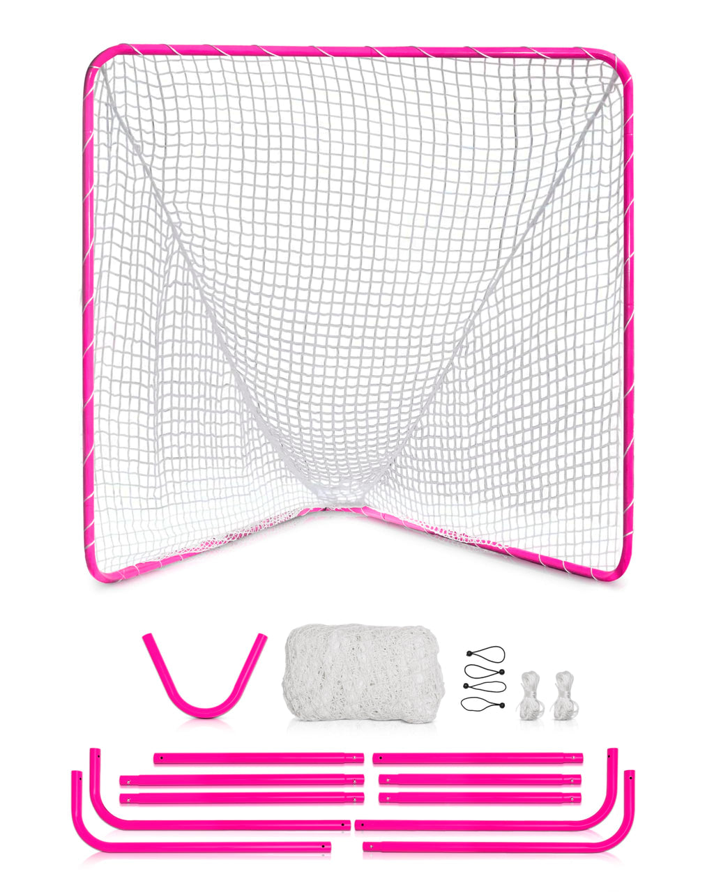 Velocity Official Size 6x6x7' Backyard Lacrosse Practice and Training Goal, Includes 4MM Lacrosse Net, for Youth, Kids, and Adults