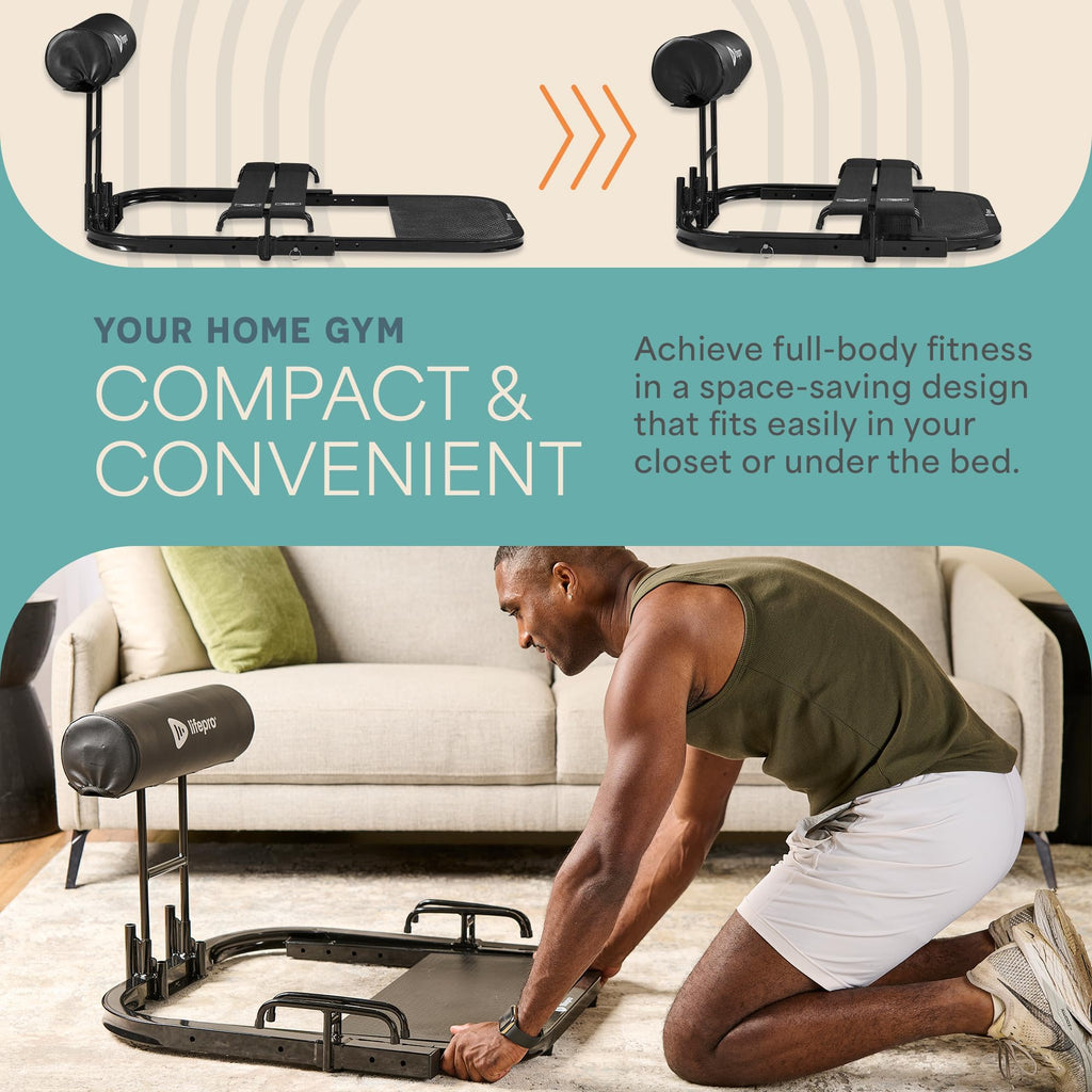 Lifepro GluteBlast Hip Thrust Machine â Foldable, Home Gym, 220 lb Cap