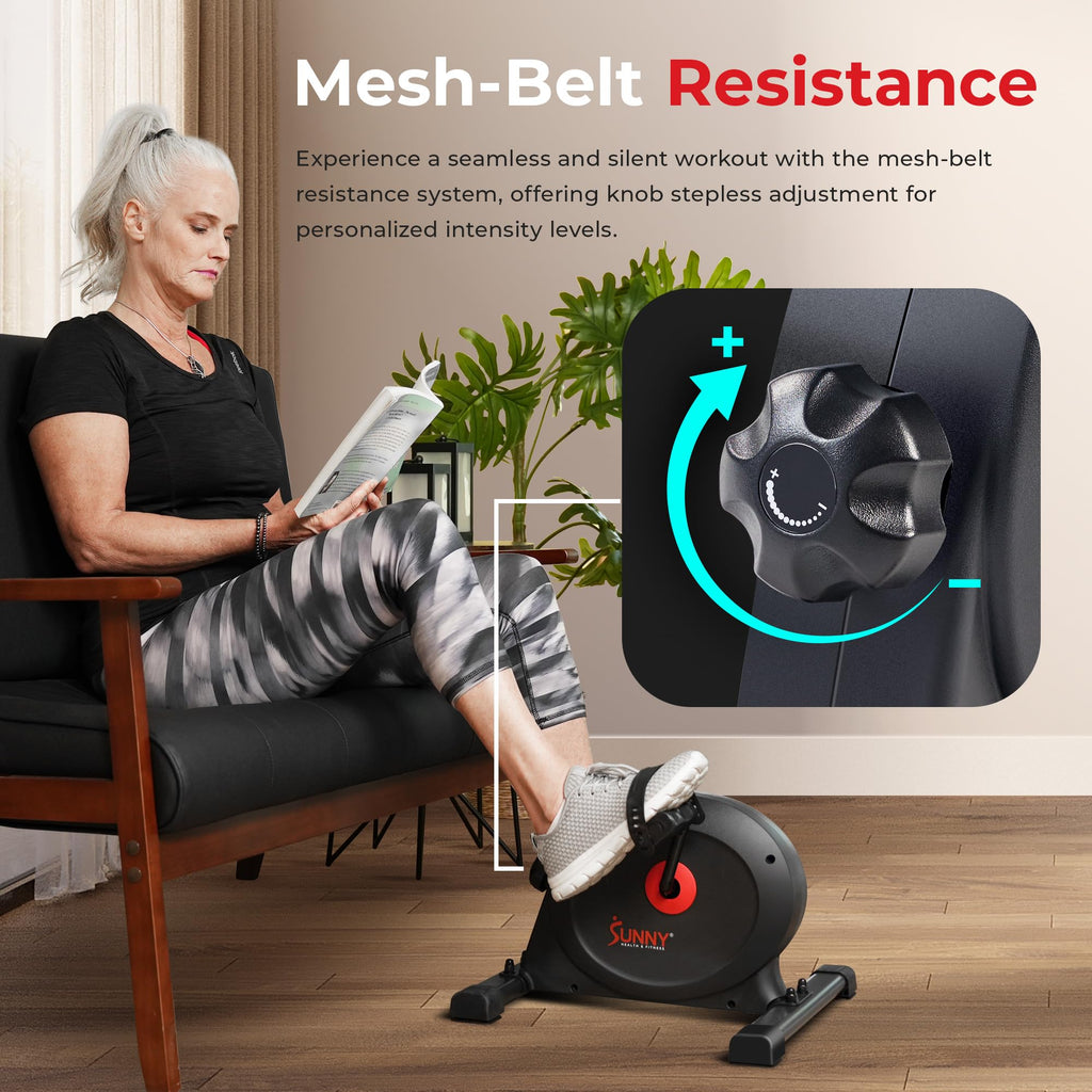 Sunny Health & Fitness Smart Mini Cycle, Under Desk Pedal Arm/Leg Exerciser