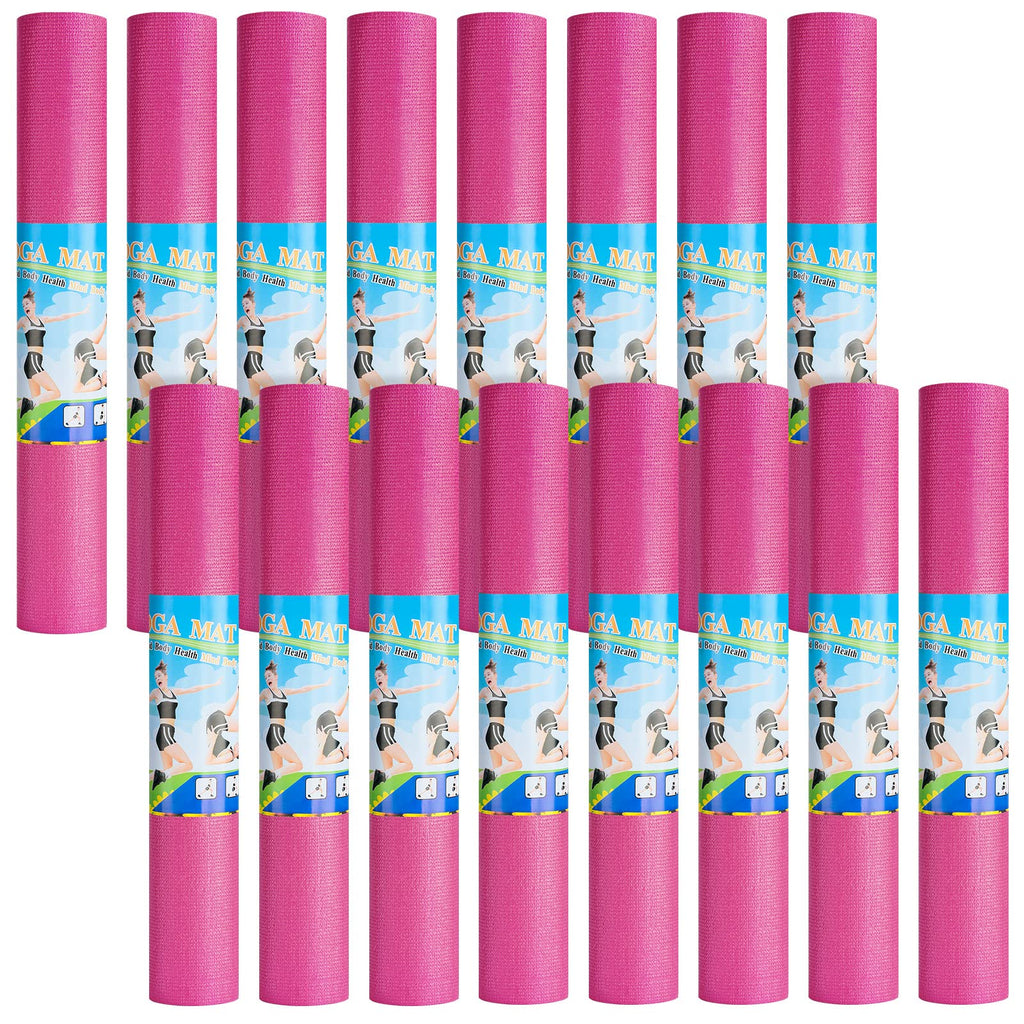 Funtery 3 mm Thin Yoga Mats Bulk, 68 x 24 in