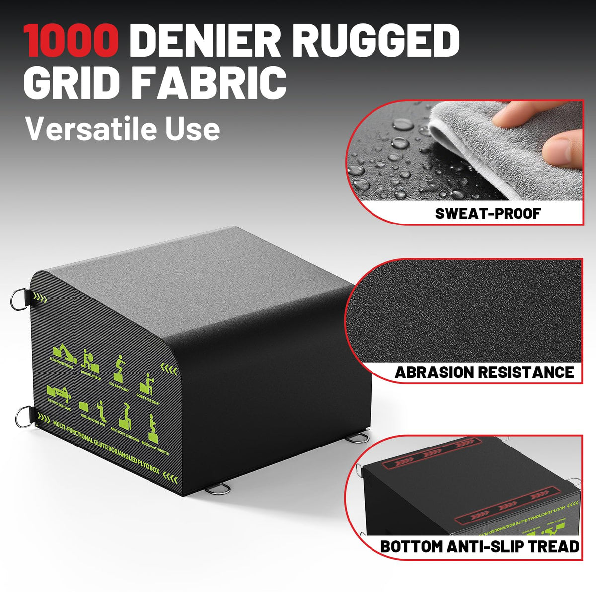 Hip Thrust Box Multifunctional Angled Glute Box for Hip Strength Ab Workout