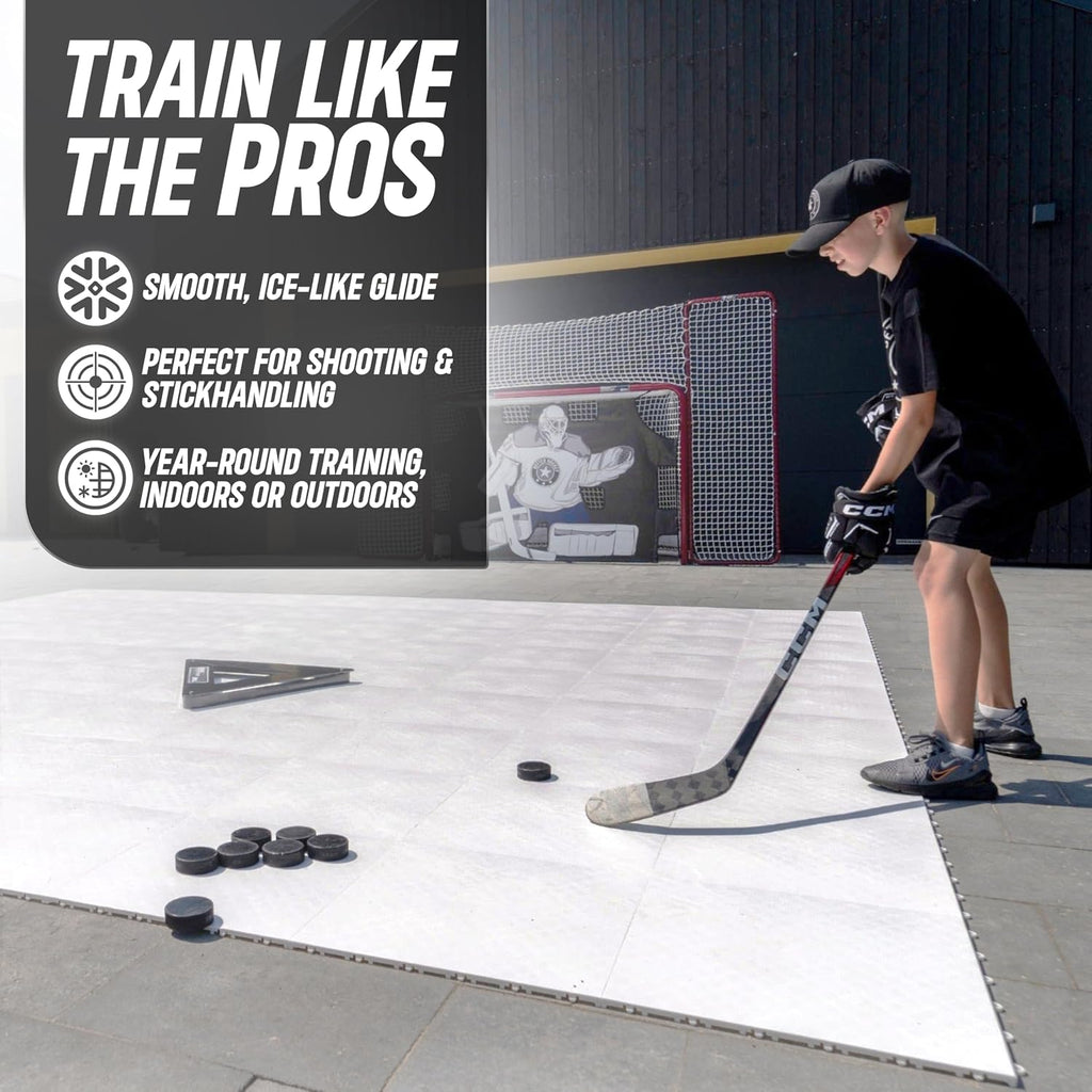 Better Hockey Extreme Dryland Flooring Tiles - Synthetic Ice Panels for Hockey, Professional Quality Training Aid for Shooting, Passing and Stickhandling