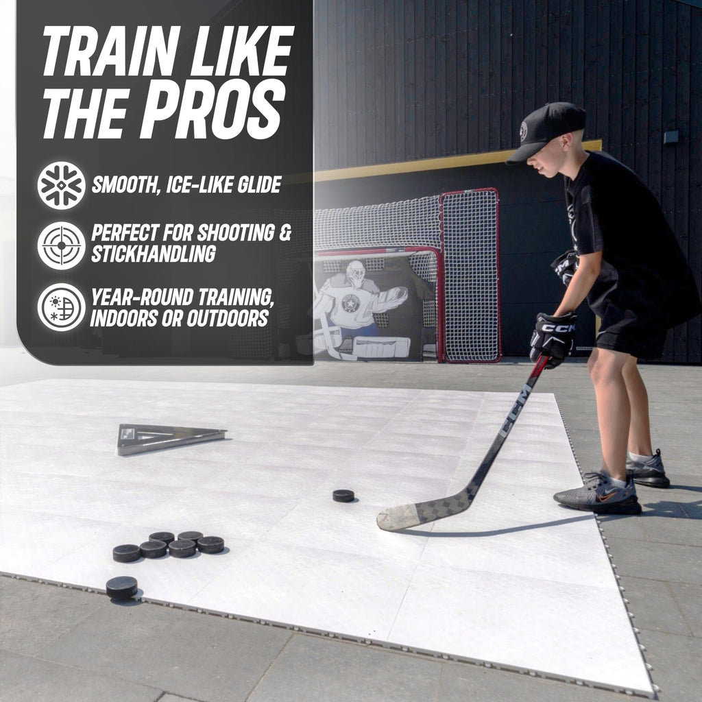 Better Hockey Extreme Dryland Flooring Tiles - Synthetic Ice Panels for Hockey, Professional Quality Training Aid for Shooting, Passing and Stickhandling