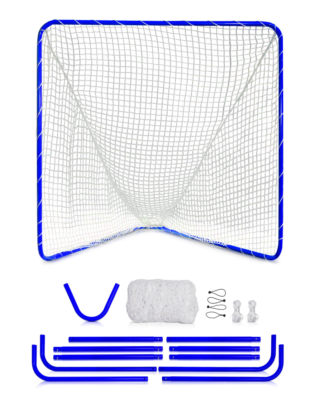 Velocity Official Size 6x6x7' Backyard Lacrosse Practice and Training Goal, Includes 4MM Lacrosse Net, for Youth, Kids, and Adults