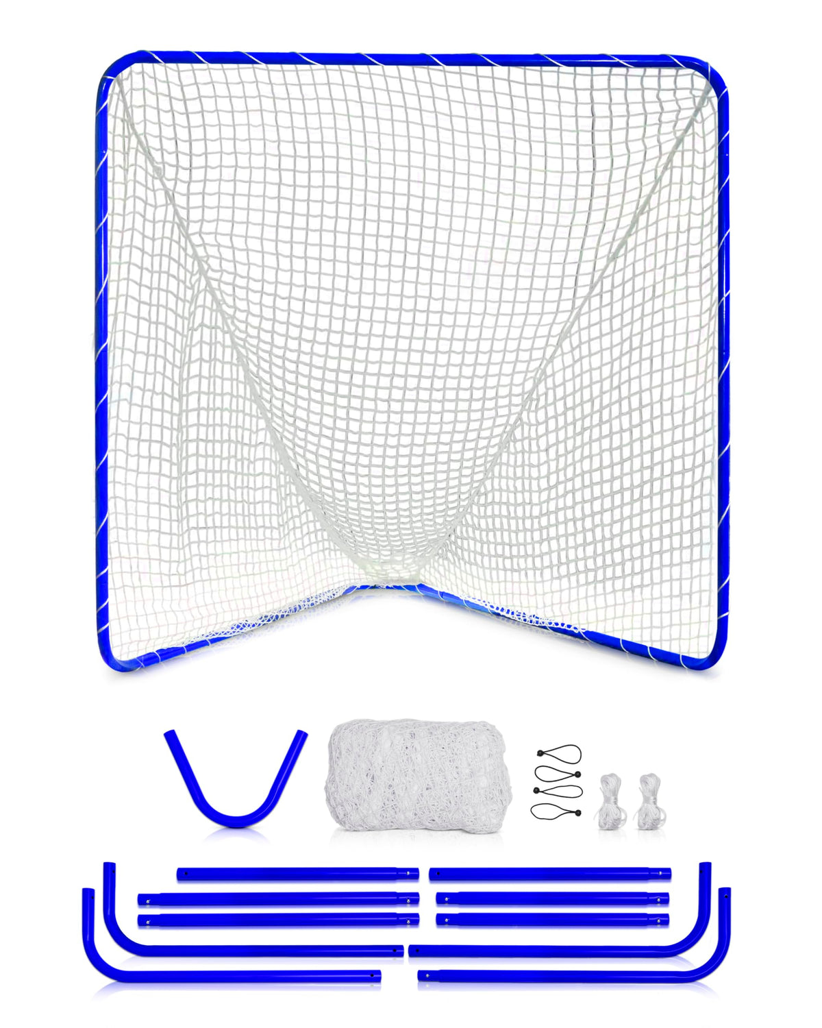 Velocity Official Size 6x6x7' Backyard Lacrosse Practice and Training Goal, Includes 4MM Lacrosse Net, for Youth, Kids, and Adults