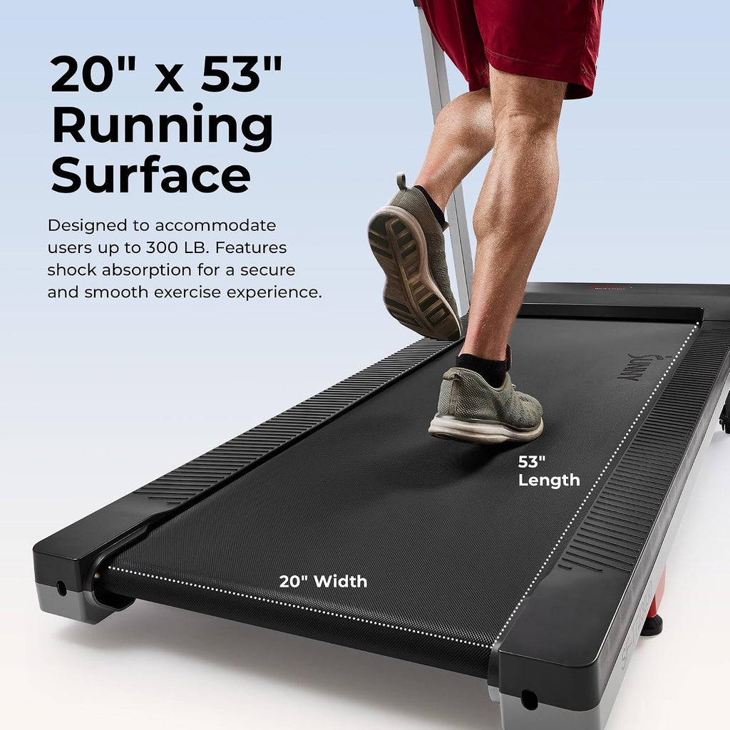Sunny Health & Fitness Fully Assembled Auto Incline Treadmill for Home Gym