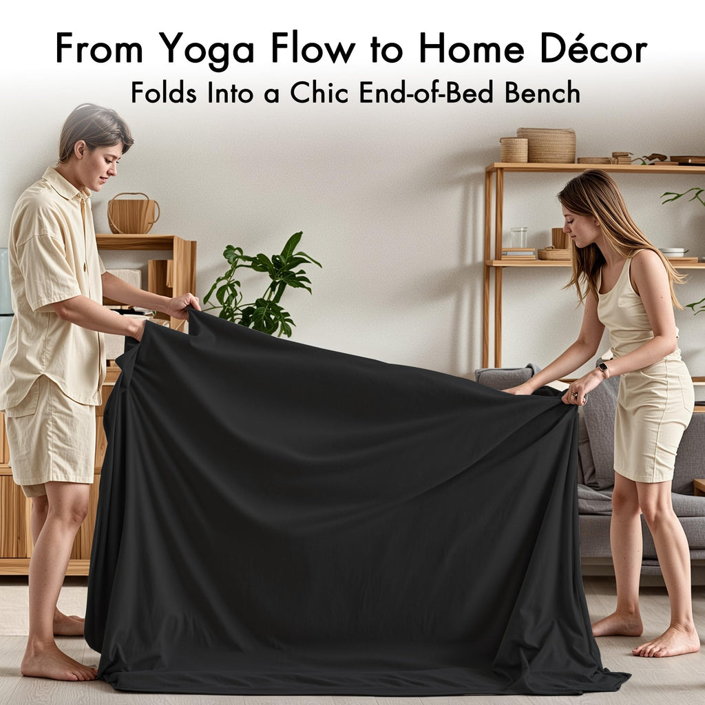 Convertible Yoga Chair for Adults, Ergonomic Foam Lounge with Lumbar Pillow