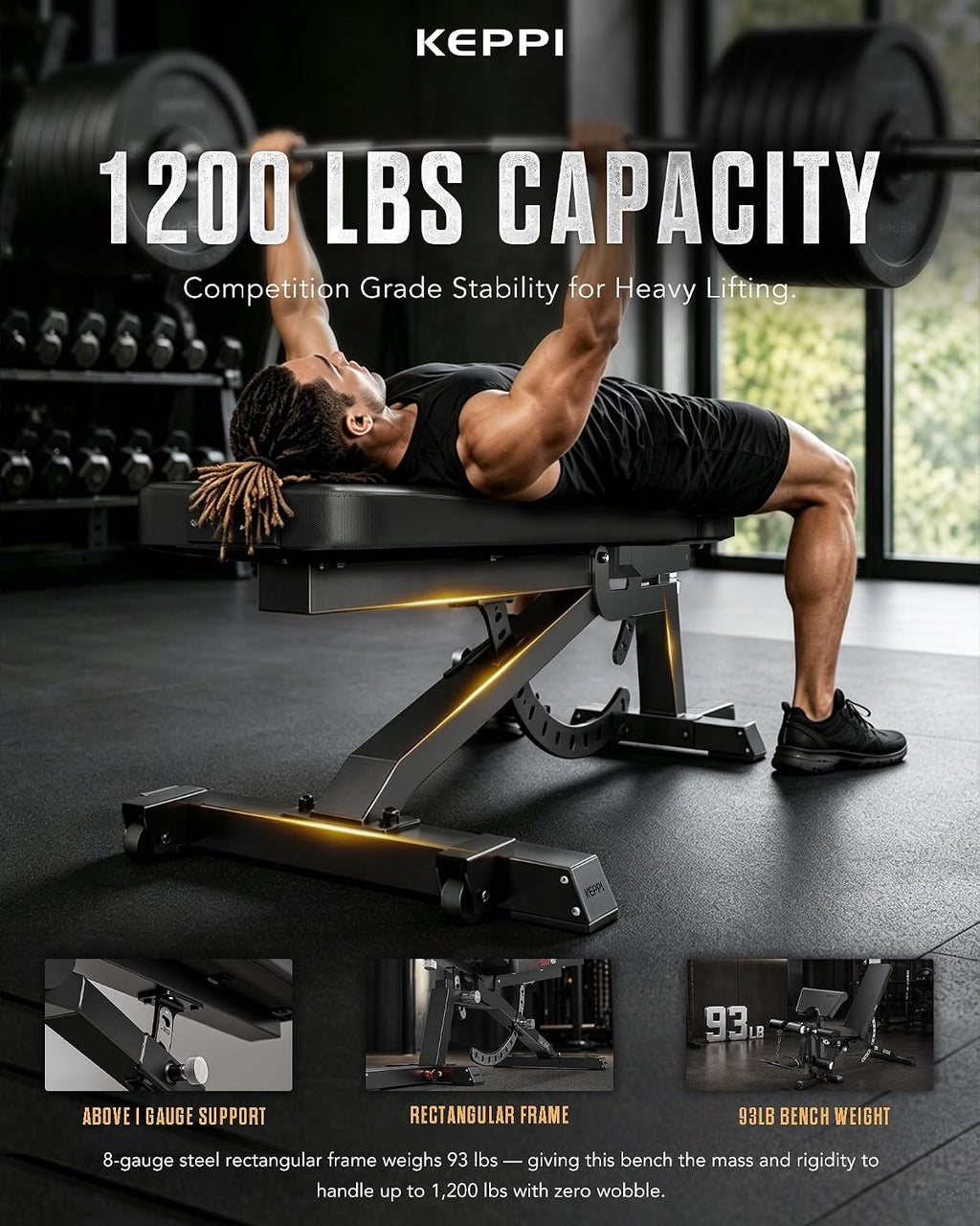 Keppi Fitness Functional Weight Bench - Bench3000 V2 for Leg Extension/Curl