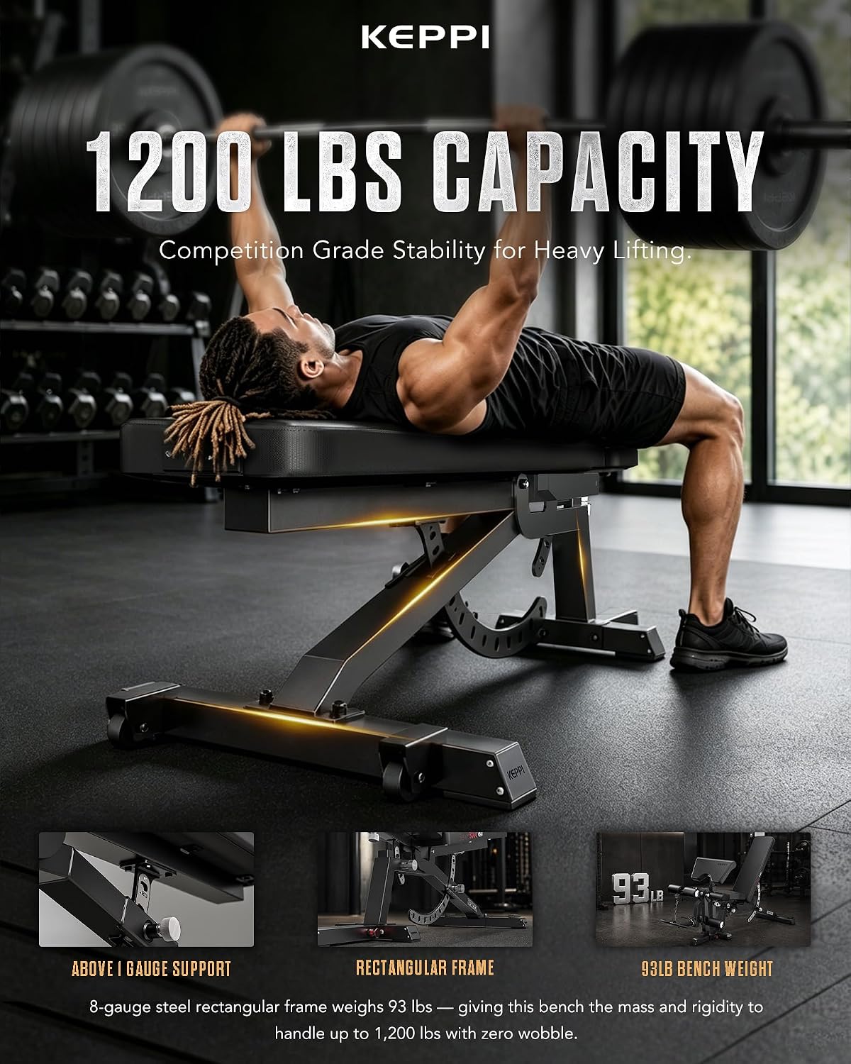 Keppi Fitness Functional Weight Bench - Bench3000 V2 for Leg Extension/Curl