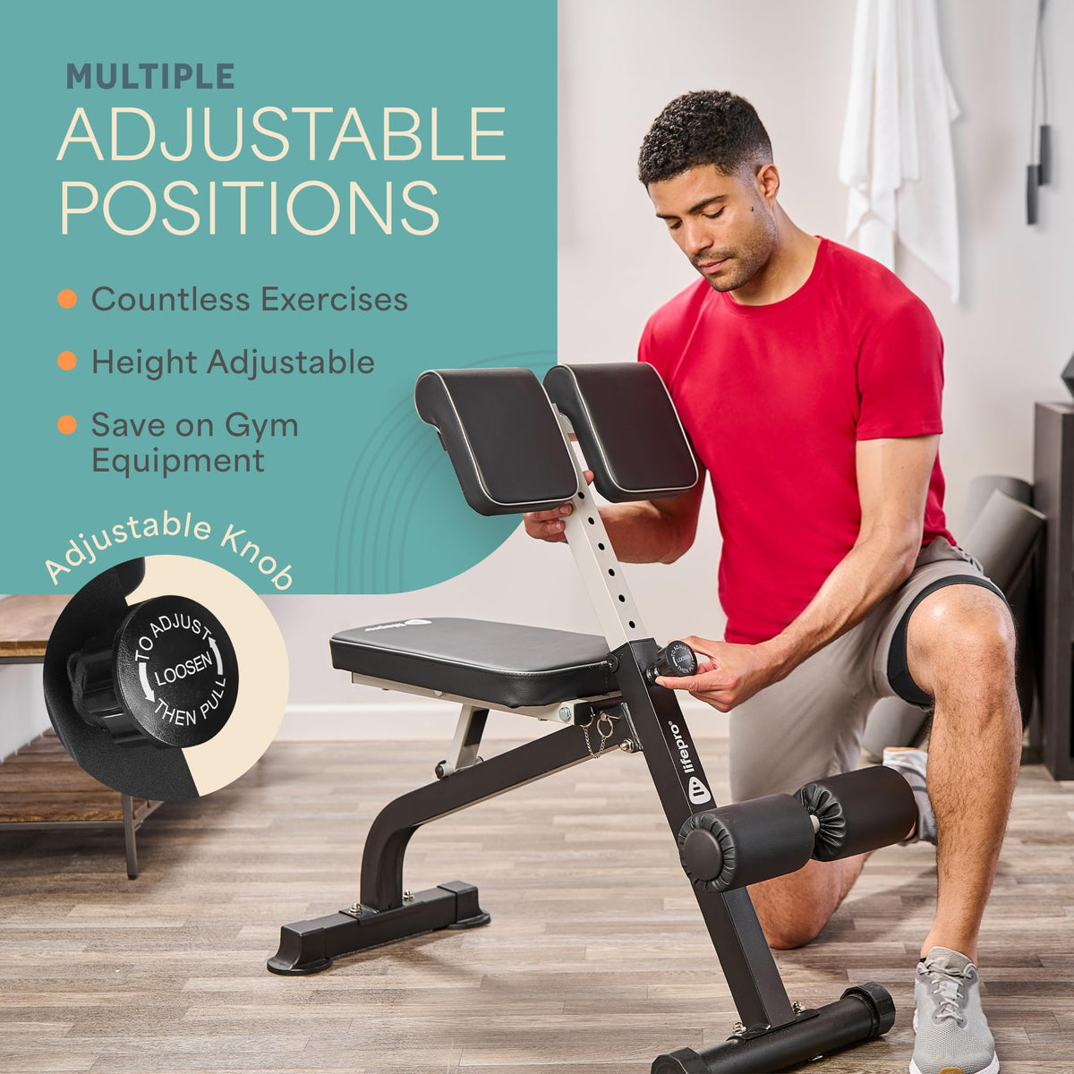 Lifepro SculptTrainer Roman Chair â 20+ Exercises, Foldable, 330 lb Cap