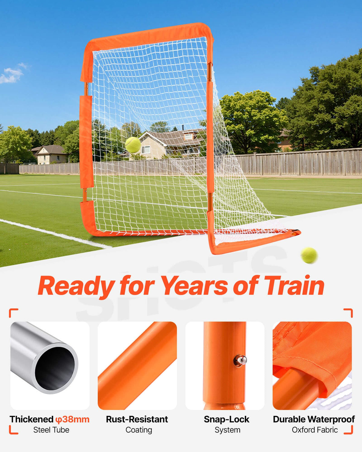 VEVOR Lacrosse Goal,Complete Portable Lacrosse Net Training Accessory Set