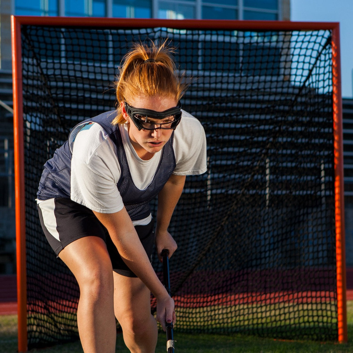 Champion Sports Pro & Collegiate Lacrosse Goal 6x6 ft Steel Frame for Menâs & Womenâs Lacrosse, Training & Game Play