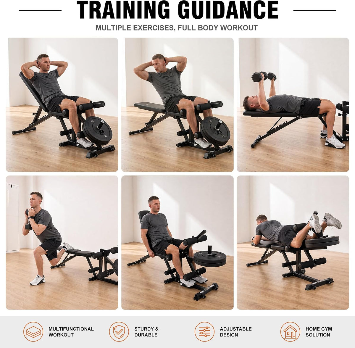 4-in-1 Leg Extension and Curl Attachment for Home Gym