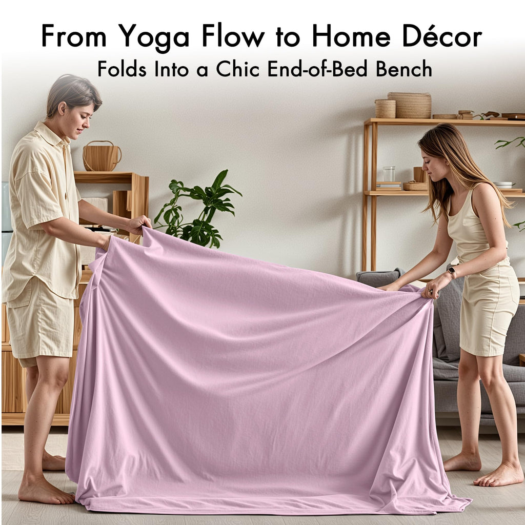 Convertible Yoga Chair for Adults, Ergonomic Foam Lounge with Lumbar Pillow