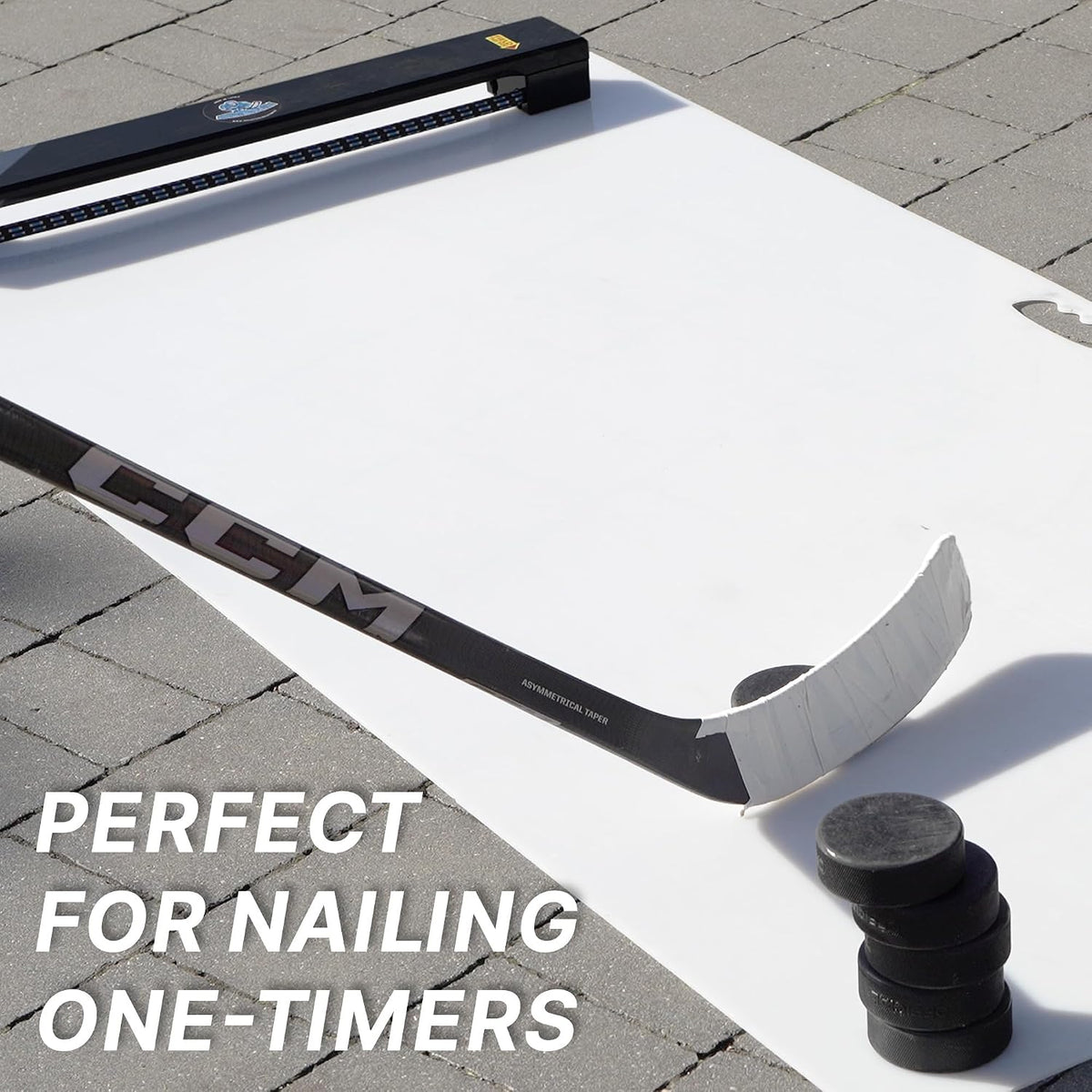 Hockey Revolution Shoot Pad - Hockey Sports Training Aid for Shooting, Passing and Stick handling - Hockey Skills Training Practice Surface 30"x 60" - Reel Ice Feeling Roll Board