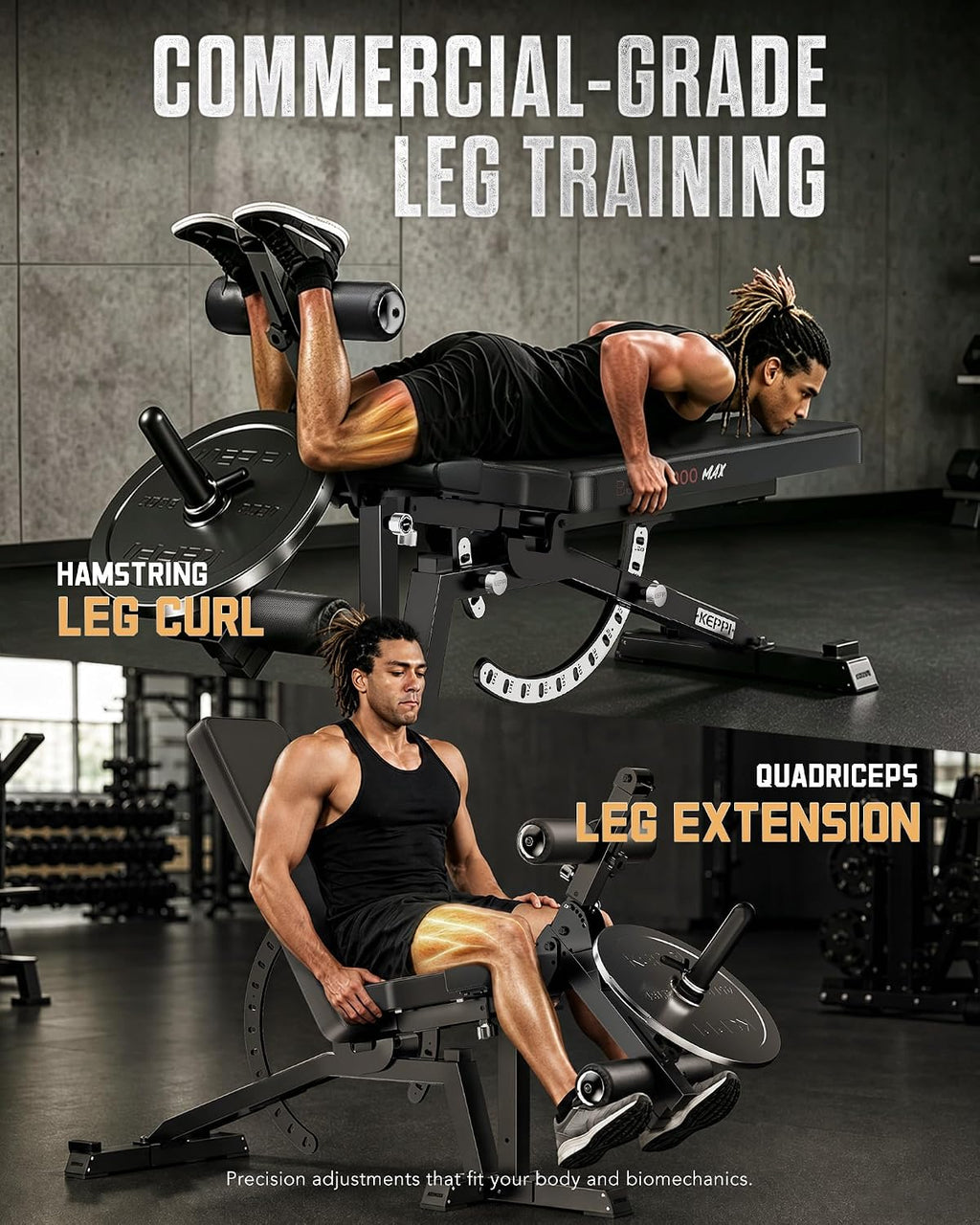 Keppi Fitness Functional Weight Bench - Bench3000 V2 for Leg Extension/Curl