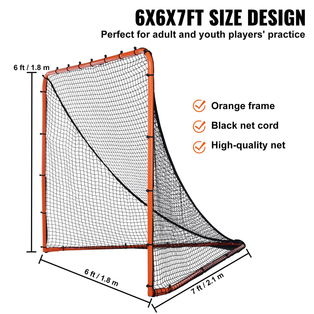 VEVOR Lacrosse Goal,Complete Portable Lacrosse Net Training Accessory Set