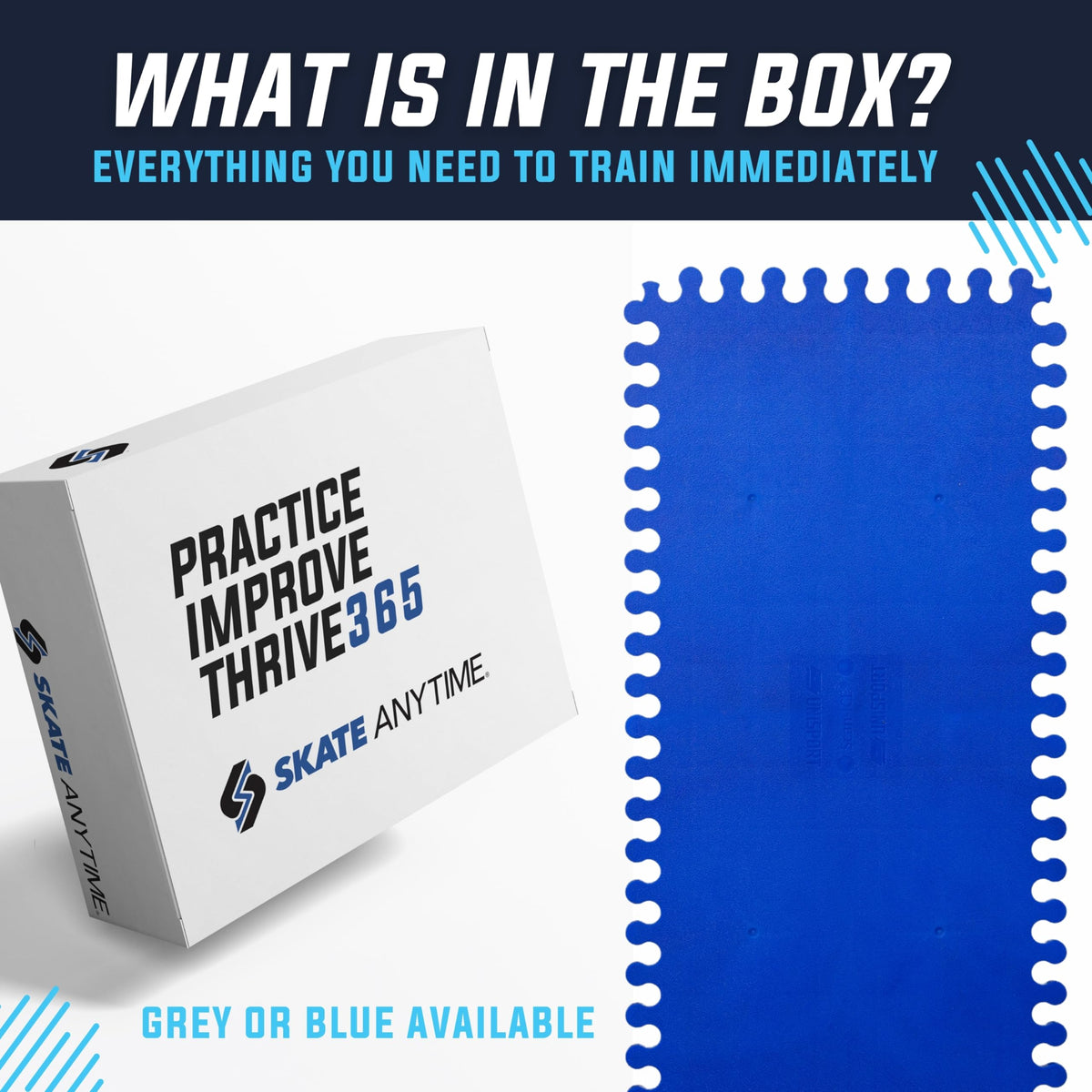 Skate Anytime Precision Dryland Hockey Tiles â Expandable Off-Ice Hockey Training Zones for Stickhandling, Passing & Shooting