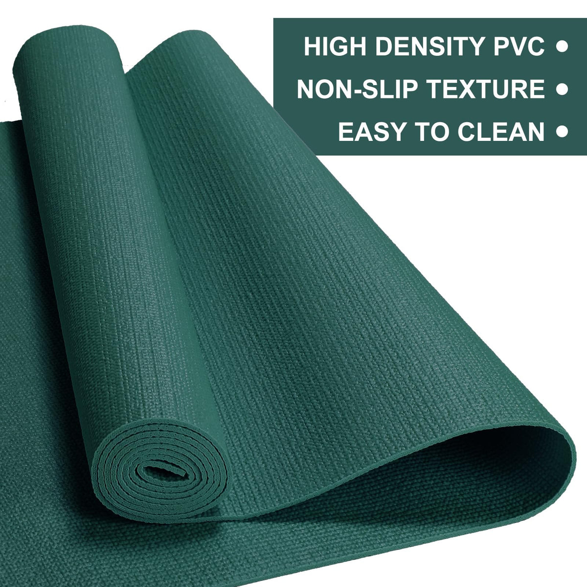 Funtery 3 mm Thin Yoga Mats Bulk, 68 x 24 in