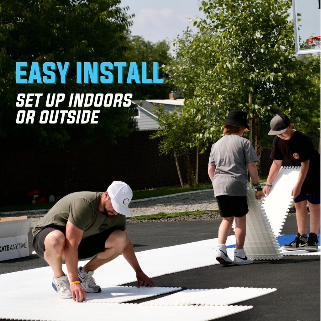 Skate Anytime Precision Dryland Hockey Tiles â Expandable Off-Ice Hockey Training Zones for Stickhandling, Passing & Shooting