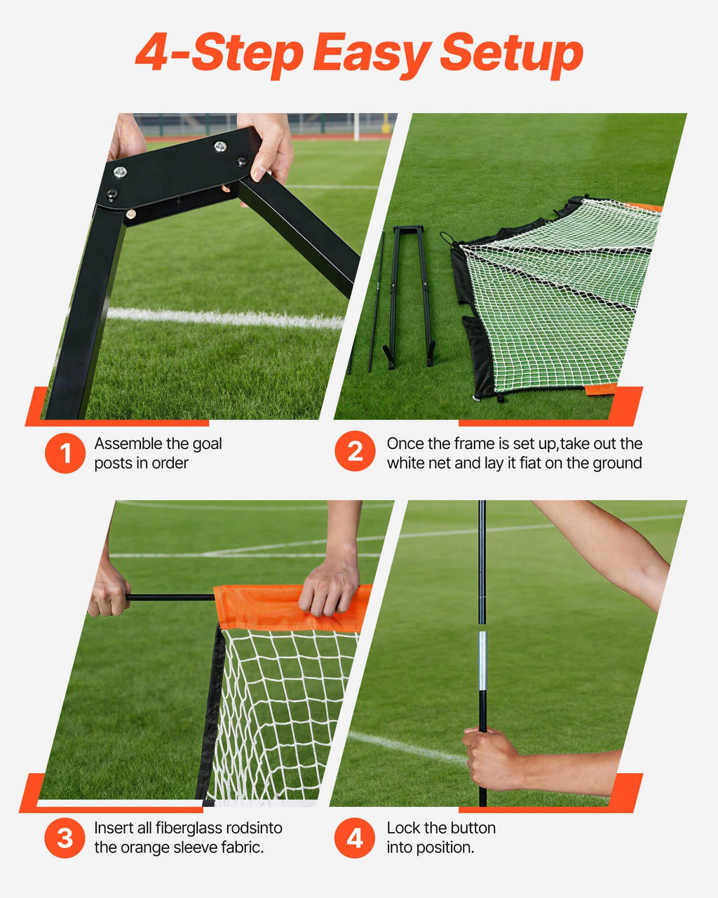 VEVOR Lacrosse Goal,Complete Portable Lacrosse Net Training Accessory Set