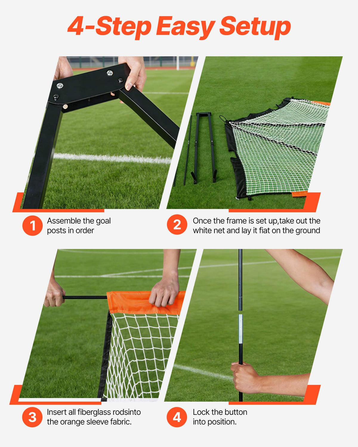 VEVOR Lacrosse Goal,Complete Portable Lacrosse Net Training Accessory Set