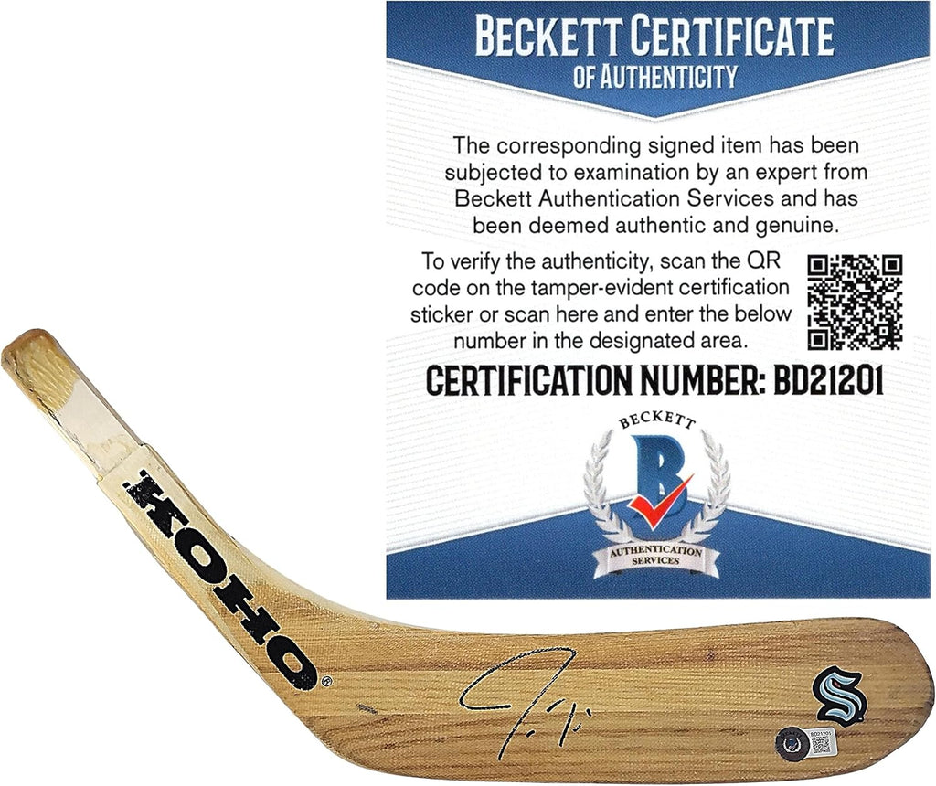 Jordan Eberle Autographed Ice Hockey Stick Blade Beckett BAS Authentic