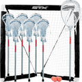 STX FiddleSTX Seven Player Game Set with Six Field Player Sticks One Goalie Stick Mini Goal and Balls
