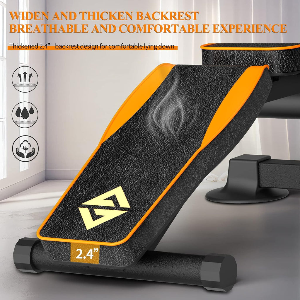 Z ZHICHI Adjustable Weight Bench multi-function Workout Bench for Home Gym,Foldable Incline Decline Benches for Full Body Workout 660LBS
