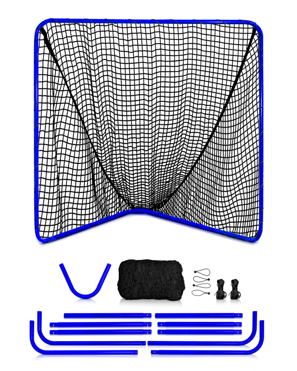 Velocity Official Size 6x6x7' Backyard Lacrosse Practice and Training Goal, Includes 4MM Lacrosse Net, for Youth, Kids, and Adults