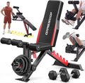 OPPSDECOR 1200 lbs Adjustable Weight Bench with Leg Extension & Leg Curl