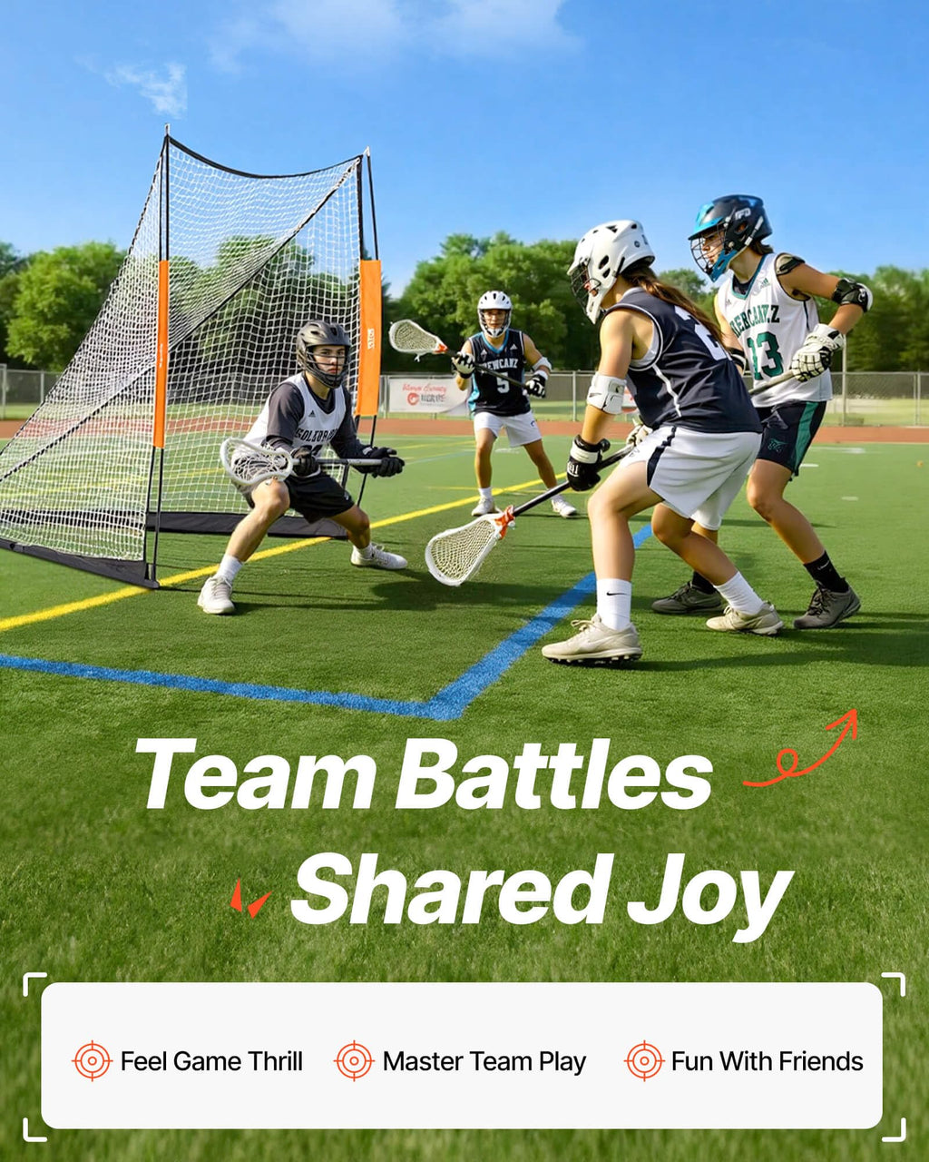 VEVOR Lacrosse Goal,Complete Portable Lacrosse Net Training Accessory Set