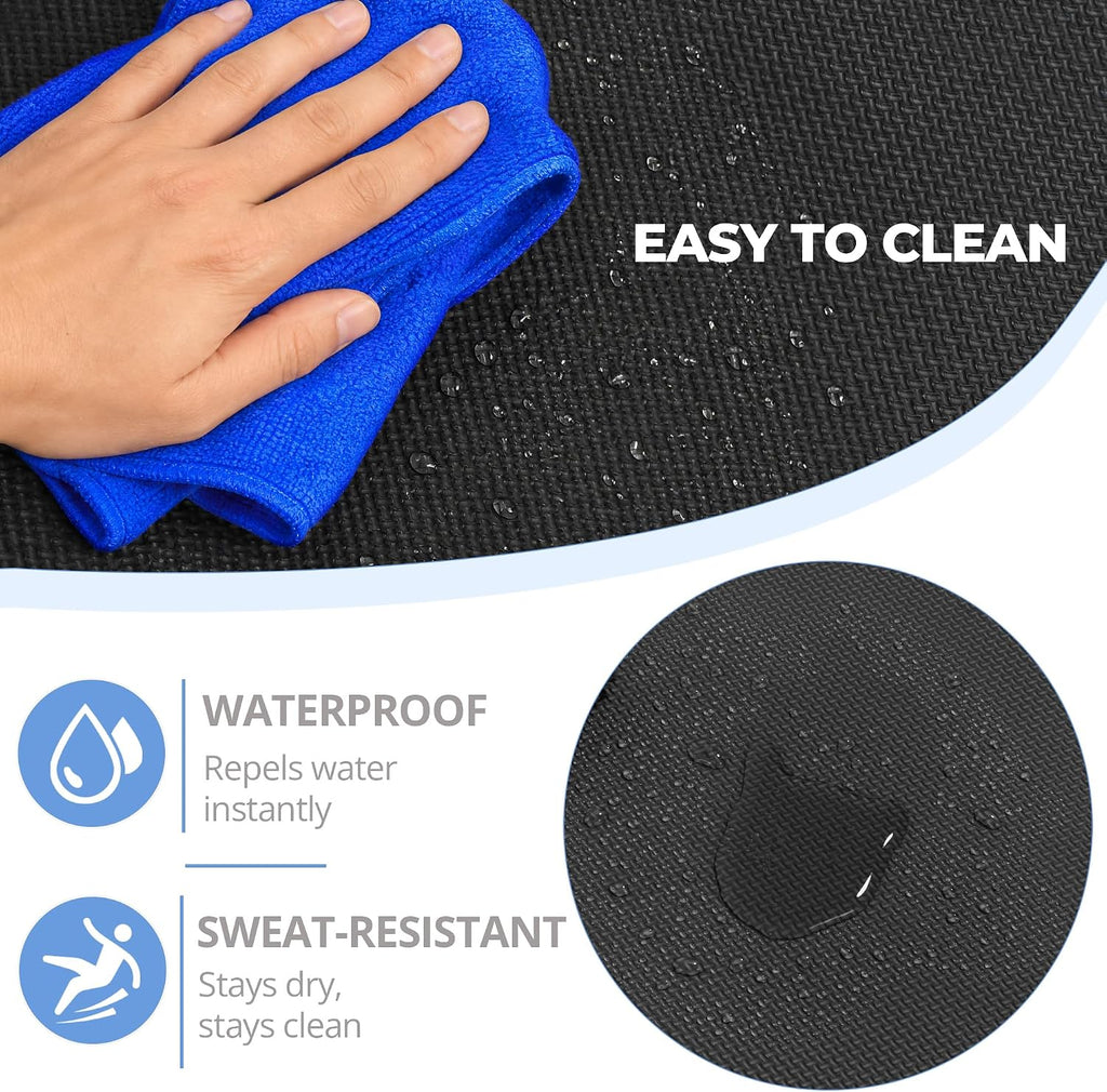 HulkFit Puzzle Exercise Mat, 1/2 Inch EVA Interlocking Foam Gym Flooring for Home Gym, Garage, Apartments, Shock-Absorbing Floor Tiles Workout Mat for Workout Equipment, MMA, Gymnastics, 36 Tiles