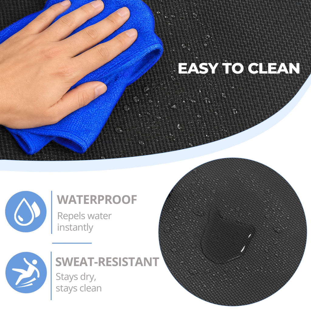 HulkFit Puzzle Exercise Mat, 1/2 Inch EVA Interlocking Foam Gym Flooring for Home Gym, Garage, Apartments, Shock-Absorbing Floor Tiles Workout Mat for Workout Equipment, MMA, Gymnastics, 36 Tiles