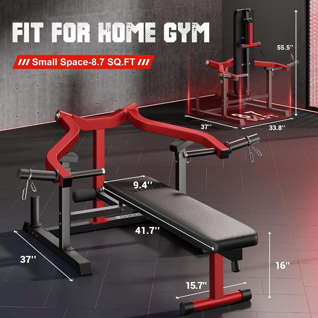 Chest Press Machine, GOIMU Z1-PRO Weight Bench Press Machine with Independent Arms, Adjustable Flat Incline Bench Press for Chest, AB Workout Home Gym Equipment