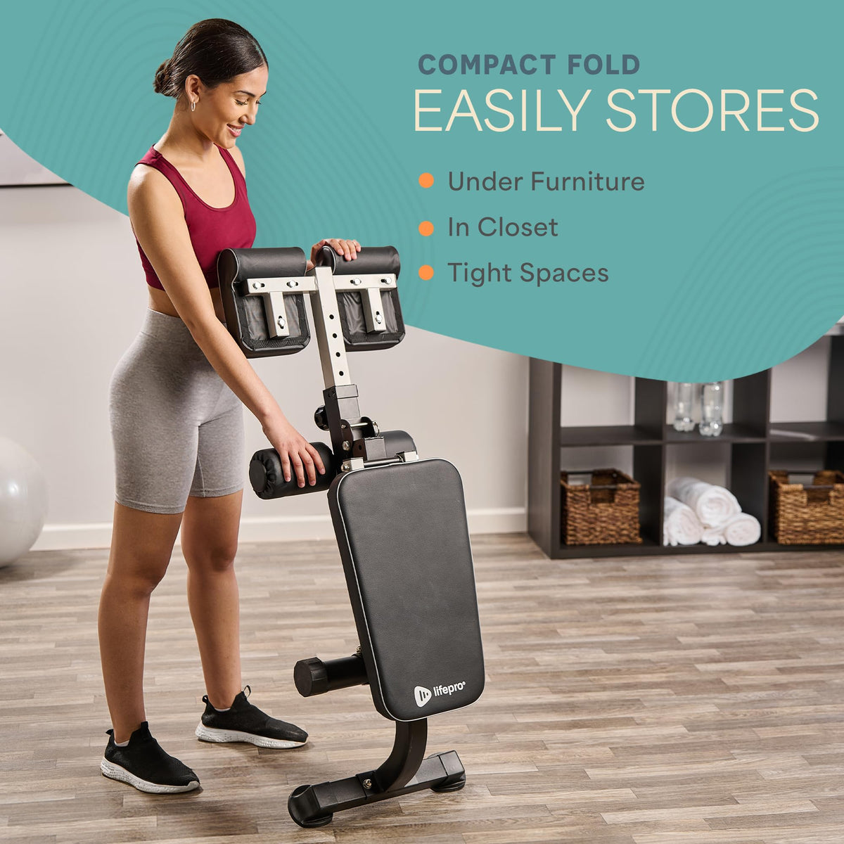 Lifepro SculptTrainer Roman Chair â 20+ Exercises, Foldable, 330 lb Cap